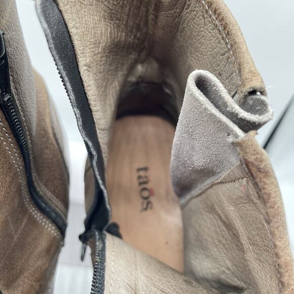 Taos Convoy Ankle Boots Women’s Size EU 41 US 10-10.5 Brown Leather Booties - Picture 13 of 13